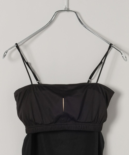 A part by(アパートバイ)の「ストレッチサテンキャミ(キャミソール・レディース・ブラウン/オフホワイト/ブラック・FREE)」の14枚目の写真