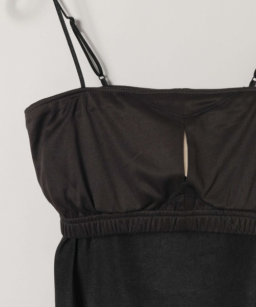 A part by(アパートバイ)の「ストレッチサテンキャミ(キャミソール・レディース・ブラウン/オフホワイト/ブラック・FREE)」の15枚目の写真