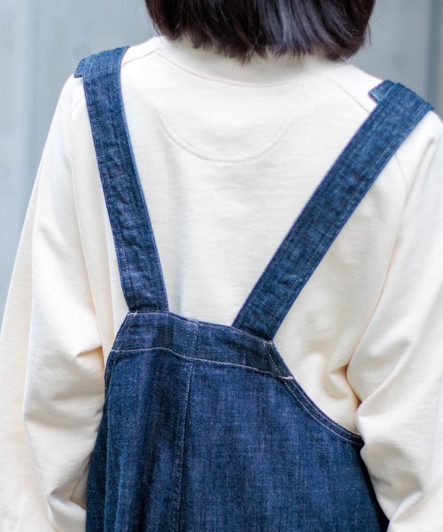 りんご　極美品　ダークグレー デニム調　オーバーオール スノーボード 90s POINTERポインター ローバック デニム オーバーオール