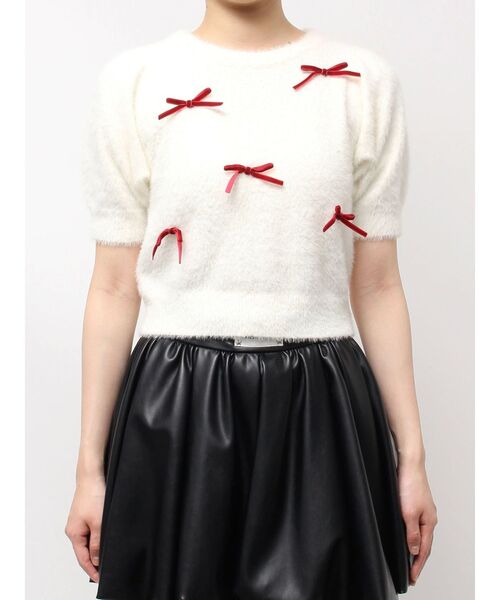 CALNAMUR（カルナムール）の「メニーリボンシャギーニット（ニット/セーター・レディース・ブラック/ライトブルー/ホワイト・FREE）」の12枚目の写真