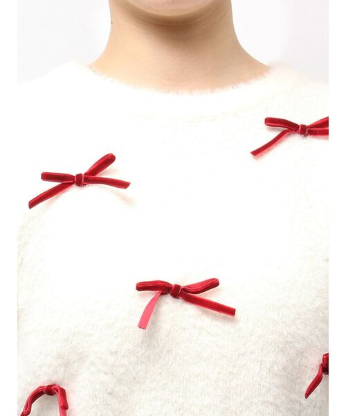 CALNAMUR（カルナムール）の「メニーリボンシャギーニット（ニット/セーター・レディース・ブラック/ライトブルー/ホワイト・FREE）」の15枚目の写真