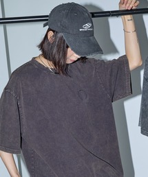 Anchor Smith | ヴィンテージ加工ピグメント サークルロゴ刺繍 オーバーサイズ半袖Tシャツ(Tシャツ/カットソー)