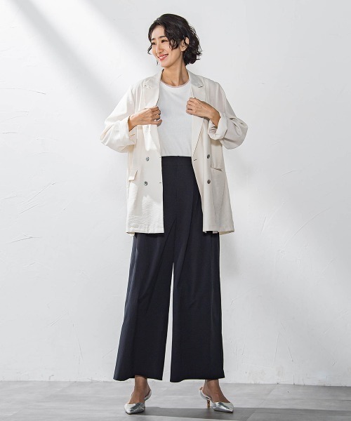 la.f…（ラエフ）の「タックボリュームワイドパンツ≪洗濯機で洗える≫（その他パンツ・レディース・グリーン/ブラック・9号/7号）」の5枚目の写真