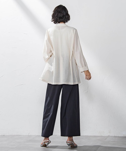 la.f…（ラエフ）の「タックボリュームワイドパンツ≪洗濯機で洗える≫（その他パンツ・レディース・グリーン/ブラック・9号/7号）」の7枚目の写真