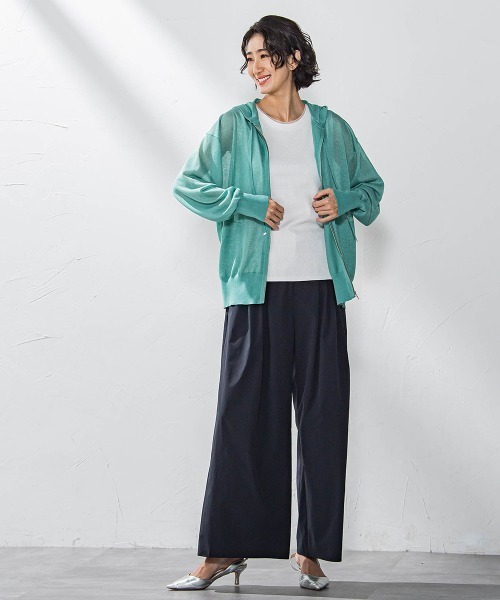 la.f…（ラエフ）の「タックボリュームワイドパンツ≪洗濯機で洗える≫（その他パンツ・レディース・グリーン/ブラック・9号/7号）」の8枚目の写真