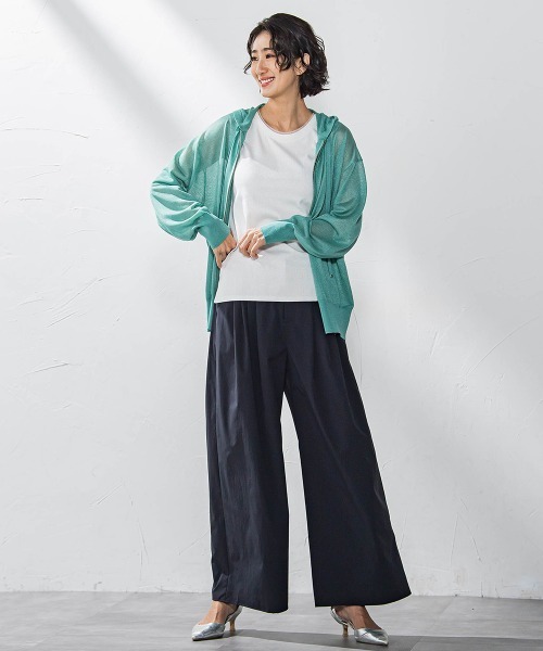 la.f…（ラエフ）の「タックボリュームワイドパンツ≪洗濯機で洗える≫（その他パンツ・レディース・グリーン/ブラック・9号/7号）」の12枚目の写真