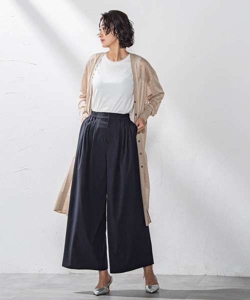 la.f…（ラエフ）の「タックボリュームワイドパンツ≪洗濯機で洗える≫（その他パンツ・レディース・グリーン/ブラック・9号/7号）」の18枚目の写真