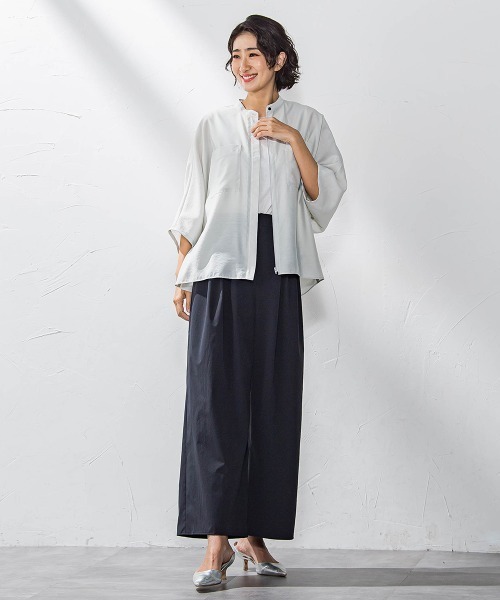 la.f…（ラエフ）の「タックボリュームワイドパンツ≪洗濯機で洗える≫（その他パンツ・レディース・グリーン/ブラック・9号/7号）」の20枚目の写真
