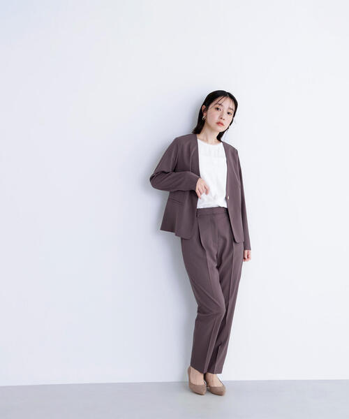 NATURAL BEAUTY BASIC(ナチュラルビューティーベーシック)の「◇シフォンラインTブラウス(シャツ/ブラウス・レディース・ダークブルー/グレイッシュベージュ/オフホワイト・SMALL/MEDIUM)」の7枚目の写真