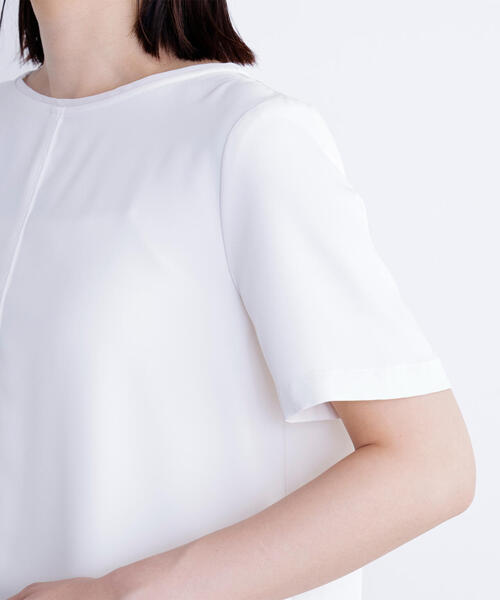 NATURAL BEAUTY BASIC(ナチュラルビューティーベーシック)の「◇シフォンラインTブラウス(シャツ/ブラウス・レディース・ダークブルー/グレイッシュベージュ/オフホワイト・SMALL/MEDIUM)」の22枚目の写真