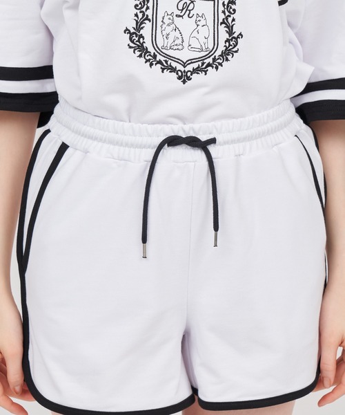 ROYAL PARTY（ロイヤルパーティー）の「配色カットショートパンツ（その他パンツ・レディース・グレー/オフホワイト/ブラック・FREE）」の4枚目の写真