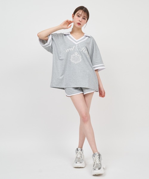 ROYAL PARTY（ロイヤルパーティー）の「配色カットショートパンツ（その他パンツ・レディース・グレー/オフホワイト/ブラック・FREE）」の12枚目の写真