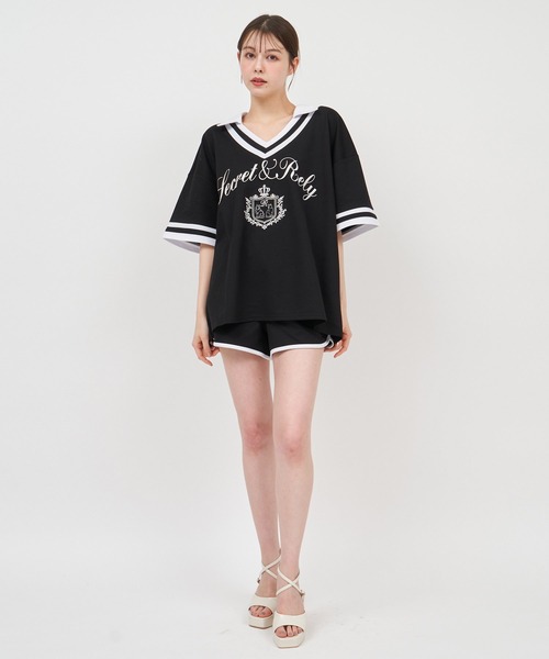 ROYAL PARTY（ロイヤルパーティー）の「配色カットショートパンツ（その他パンツ・レディース・グレー/オフホワイト/ブラック・FREE）」の13枚目の写真