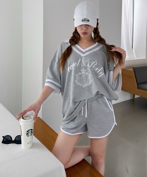 ROYAL PARTY（ロイヤルパーティー）の「配色カットショートパンツ（その他パンツ・レディース・グレー/オフホワイト/ブラック・FREE）」の16枚目の写真