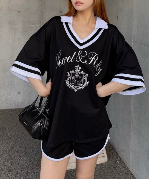 ROYAL PARTY（ロイヤルパーティー）の「配色カットショートパンツ（その他パンツ・レディース・グレー/オフホワイト/ブラック・FREE）」の20枚目の写真