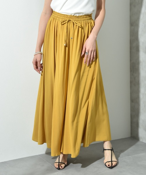 INTERPLANET（インタープラネット）の「レーヨンワイドイージーパンツ（その他パンツ・レディース・ブラック/カーキ/イエロー/ターコイズブルー・FREE）」の19枚目の写真