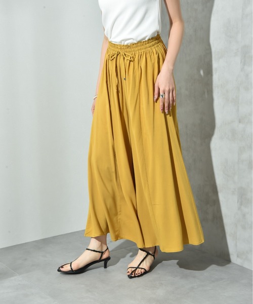 INTERPLANET（インタープラネット）の「レーヨンワイドイージーパンツ（その他パンツ・レディース・ブラック/カーキ/イエロー/ターコイズブルー・FREE）」の16枚目の写真