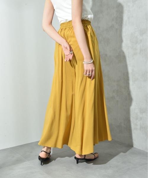 INTERPLANET（インタープラネット）の「レーヨンワイドイージーパンツ（その他パンツ・レディース・ブラック/カーキ/イエロー/ターコイズブルー・FREE）」の17枚目の写真