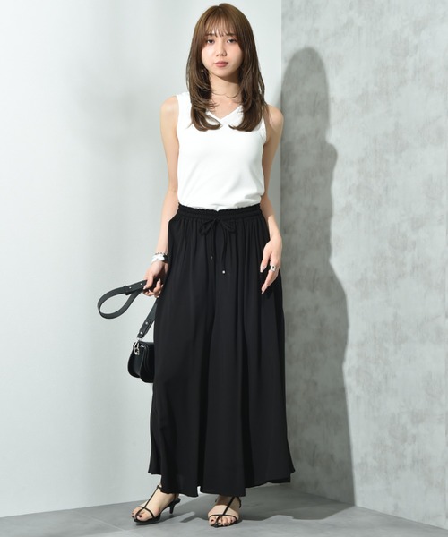 INTERPLANET（インタープラネット）の「レーヨンワイドイージーパンツ（その他パンツ・レディース・ブラック/カーキ/イエロー/ターコイズブルー・FREE）」の22枚目の写真