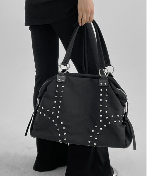★BLACKUP★ スタッズビッグショルダーバッグ 5色 seyto（セイト）の「Studs big shoulder bag / スタッズビック