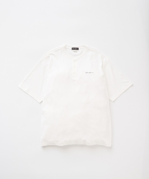 Eddie Bauer(エディーバウアー)の「クラシック ロゴ刺繍 ヘンリーネック Tシャツ(Tシャツ/カットソー・メンズ・ホワイト/ネイビー/オレンジ・L/M/XXL/S/XL)」の21枚目の写真