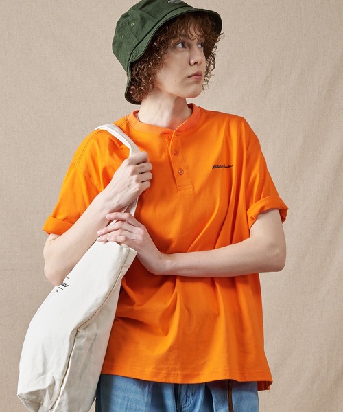 Eddie Bauer(エディーバウアー)の「クラシック ロゴ刺繍 ヘンリーネック Tシャツ(Tシャツ/カットソー・メンズ・ホワイト/ネイビー/オレンジ・L/M/XXL/S/XL)」の15枚目の写真