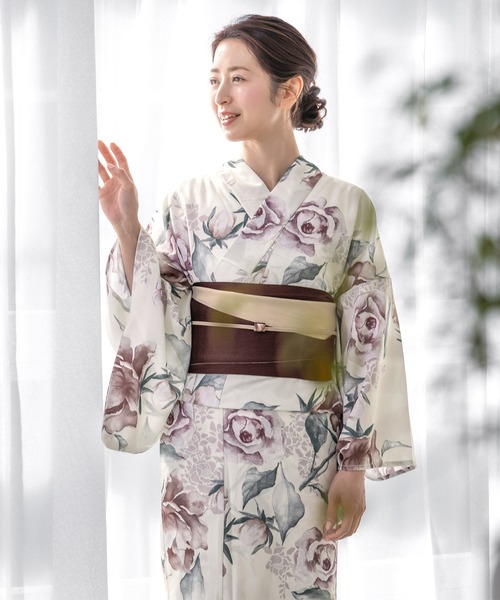 floro Sサイズ 2点セット 浴衣 半幅帯 花火が如く 創美苑 ソウビエン SOUBIEN 浴衣 セット レディース 二部式 floro セパレート 浴衣