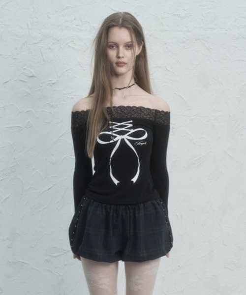 SETUPEXE（セットアップイーエックスイー）の「PUMPKIN SHORT PANTS（その他パンツ・レディース・ブラック/チャコール/チェック・フリー）」の3枚目の写真