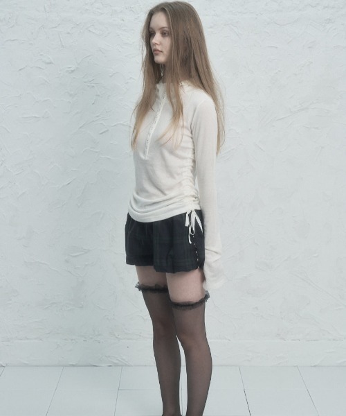 SETUPEXE（セットアップイーエックスイー）の「PUMPKIN SHORT PANTS（その他パンツ・レディース・ブラック/チャコール/チェック・フリー）」の16枚目の写真