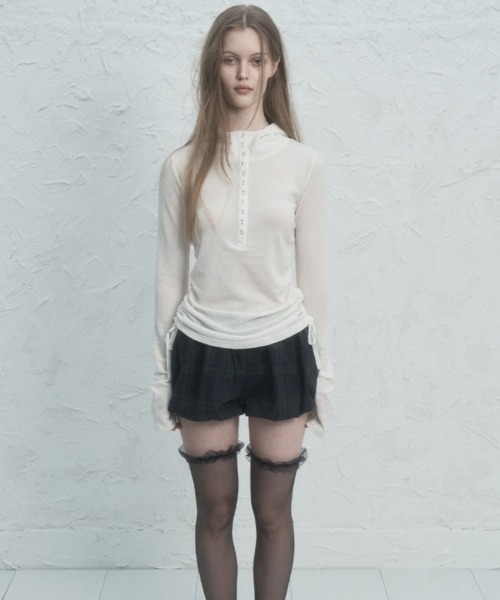 SETUPEXE（セットアップイーエックスイー）の「PUMPKIN SHORT PANTS（その他パンツ・レディース・ブラック/チャコール/チェック・フリー）」の15枚目の写真