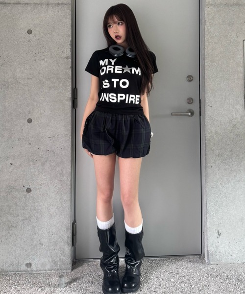 SETUPEXE（セットアップイーエックスイー）の「PUMPKIN SHORT PANTS（その他パンツ・レディース・ブラック/チャコール/チェック・フリー）」の11枚目の写真