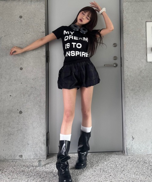 SETUPEXE（セットアップイーエックスイー）の「PUMPKIN SHORT PANTS（その他パンツ・レディース・ブラック/チャコール/チェック・フリー）」の12枚目の写真