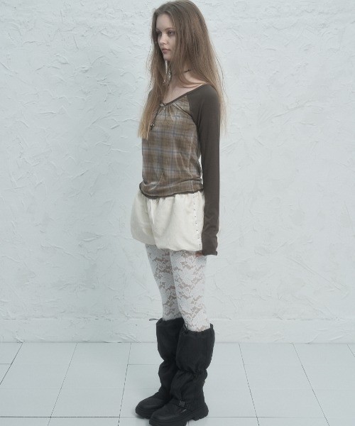 SETUPEXE（セットアップイーエックスイー）の「PUMPKIN SHORT PANTS（その他パンツ・レディース・ブラック/チャコール/チェック・フリー）」の19枚目の写真