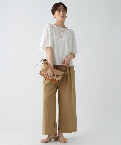 Elura（エルーラ）の「ドレスアップケーププルオーバー/494672（Tシャツ/カットソー・レディース・ブラック/ホワイト/ブラウン/ネイビー・MEDIUM/LARGE）」の21枚目の写真