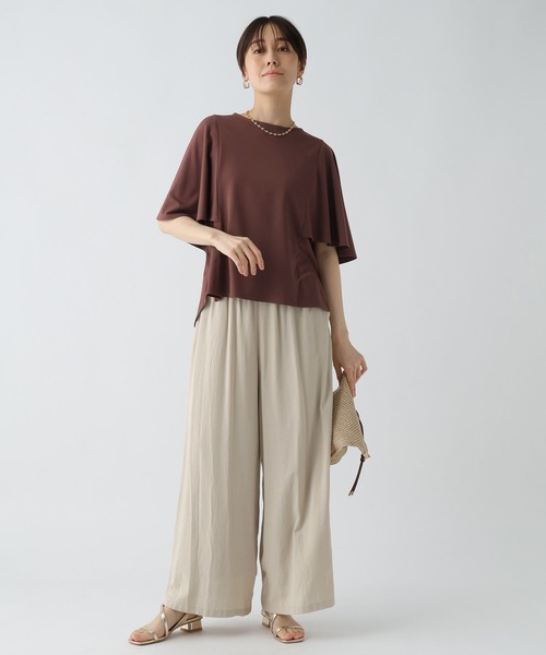 Elura（エルーラ）の「ドレスアップケーププルオーバー/494672（Tシャツ/カットソー・レディース・ブラック/ホワイト/ブラウン/ネイビー・MEDIUM/LARGE）」の17枚目の写真