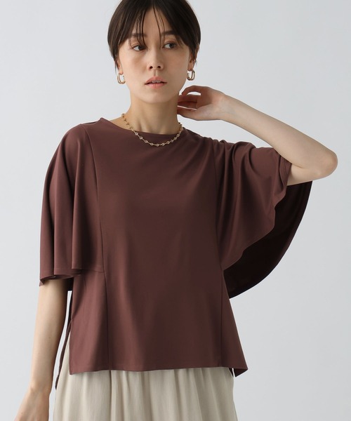 Elura（エルーラ）の「ドレスアップケーププルオーバー/494672（Tシャツ/カットソー・レディース・ブラック/ホワイト/ブラウン/ネイビー・MEDIUM/LARGE）」の15枚目の写真