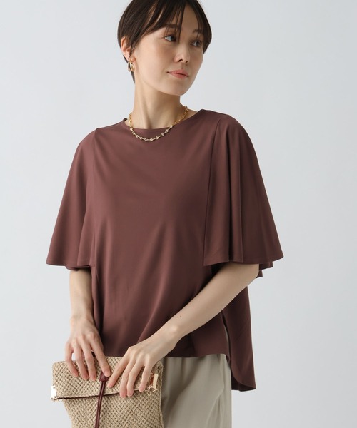 Elura（エルーラ）の「ドレスアップケーププルオーバー/494672（Tシャツ/カットソー・レディース・ブラック/ホワイト/ブラウン/ネイビー・MEDIUM/LARGE）」の14枚目の写真