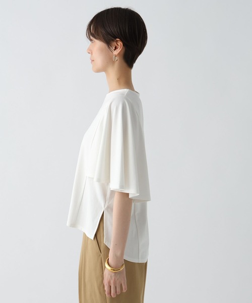 Elura（エルーラ）の「ドレスアップケーププルオーバー/494672（Tシャツ/カットソー・レディース・ブラック/ホワイト/ブラウン/ネイビー・MEDIUM/LARGE）」の12枚目の写真
