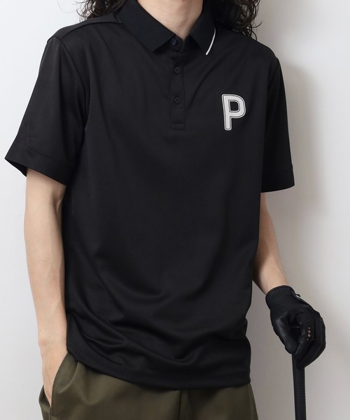 PUMA(プーマ)の「ゴルフ P ストレッチカノコ PロゴS/S ポロ(ポロシャツ・メンズ・ホワイト系その他/ベージュ系/ブラック・M/L/XL/S)」の5枚目の写真