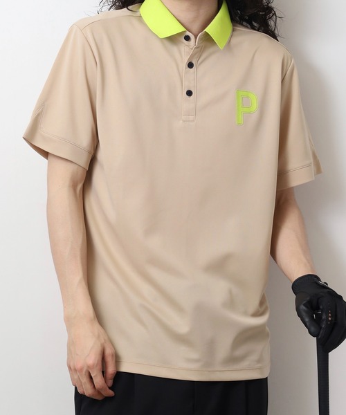 PUMA(プーマ)の「ゴルフ P ストレッチカノコ PロゴS/S ポロ(ポロシャツ・メンズ・ホワイト系その他/ベージュ系/ブラック・M/L/XL/S)」の9枚目の写真