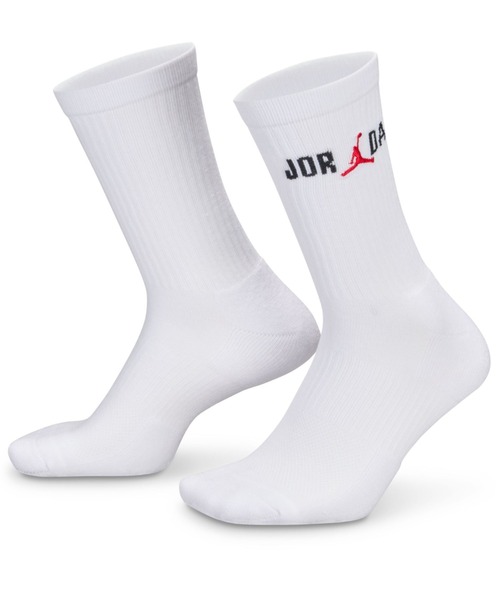 JORDAN BRAND（ジョーダンブランド）の「JORDAN BRAND U J ED PLY CREW - 144 STR / ジョーダン エブリデイ クルー ソックス (1足) / NIKE【SP】（ソックス/靴下・メンズ・ホワイト/ブラック・23-25cm/27-29cm/25-27CM）」の2枚目の写真