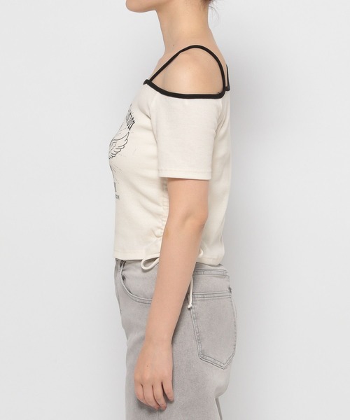 3.3 Field Trip (3.3フィールドトリップ)の「3.3 Field Trip/ハートプリントワンショルT(Tシャツ/カットソー・レディース・ブラック/ホワイト・FREE)」の17枚目の写真
