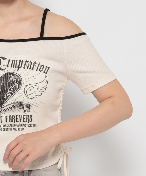 3.3 Field Trip (3.3フィールドトリップ)の「3.3 Field Trip/ハートプリントワンショルT(Tシャツ/カットソー・レディース・ブラック/ホワイト・FREE)」の20枚目の写真