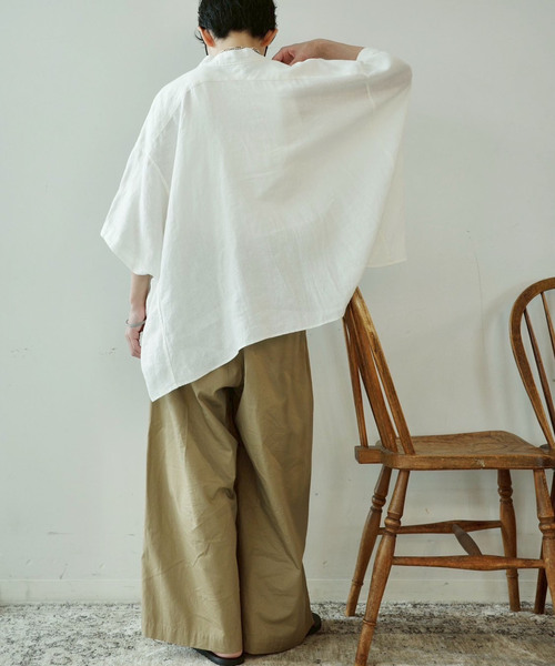 40リネンワッシャー Vスキッパーシャツ（シャツ/ブラウス）｜JOURNAL