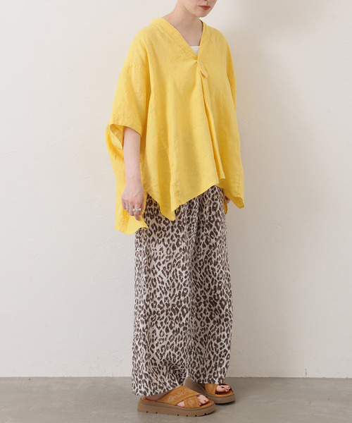 JOURNAL STANDARD LUXE(ジャーナルスタンダード ラックス)の「40リネンワッシャー Vスキッパーシャツ(シャツ/ブラウス・レディース・イエロー/ブラック/ホワイト・FREE)」の7枚目の写真