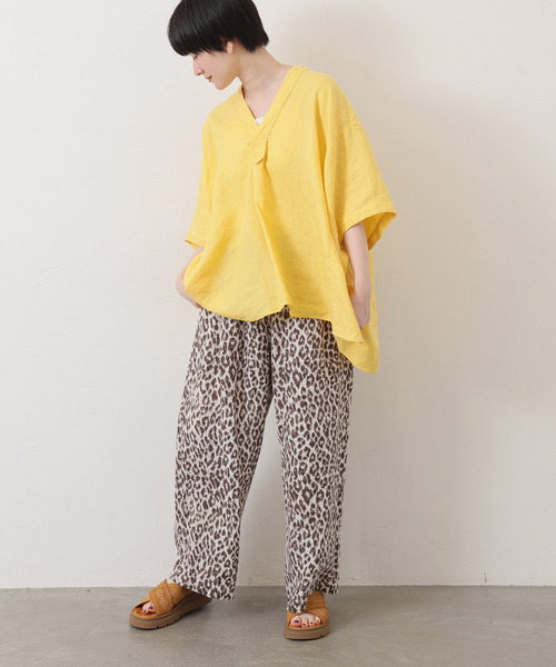JOURNAL STANDARD LUXE(ジャーナルスタンダード ラックス)の「40リネンワッシャー Vスキッパーシャツ(シャツ/ブラウス・レディース・イエロー/ブラック/ホワイト・FREE)」の9枚目の写真