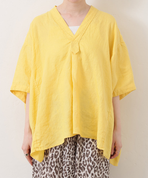 JOURNAL STANDARD LUXE(ジャーナルスタンダード ラックス)の「40リネンワッシャー Vスキッパーシャツ(シャツ/ブラウス・レディース・イエロー/ブラック/ホワイト・FREE)」の11枚目の写真