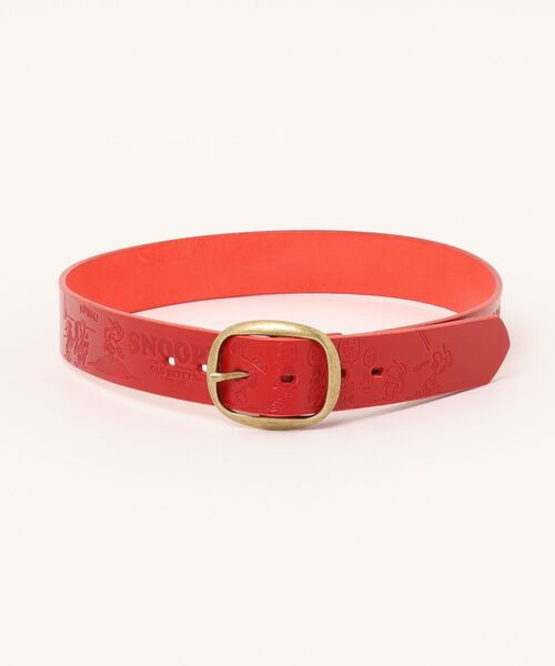 SNOOPY×OLD BETTY'S（スヌーピーカケルオールドベティーズ）の「【日本製】スヌーピー 【SNOOPY】 Embossed Leather Belt（ベルト・レディース・ブラウン系その他2/イエロー系2/イエロー系4/レッド系その他2/ブラウン系その他4/イエロー系1/ブラウン系その他3・FREE）」の7枚目の写真