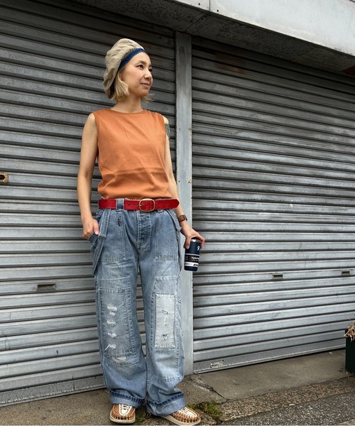 SNOOPY×OLD BETTY'S（スヌーピーカケルオールドベティーズ）の「【日本製】スヌーピー 【SNOOPY】 Embossed Leather Belt（ベルト・レディース・ブラウン系その他2/イエロー系2/イエロー系4/レッド系その他2/ブラウン系その他4/イエロー系1/ブラウン系その他3・FREE）」の10枚目の写真