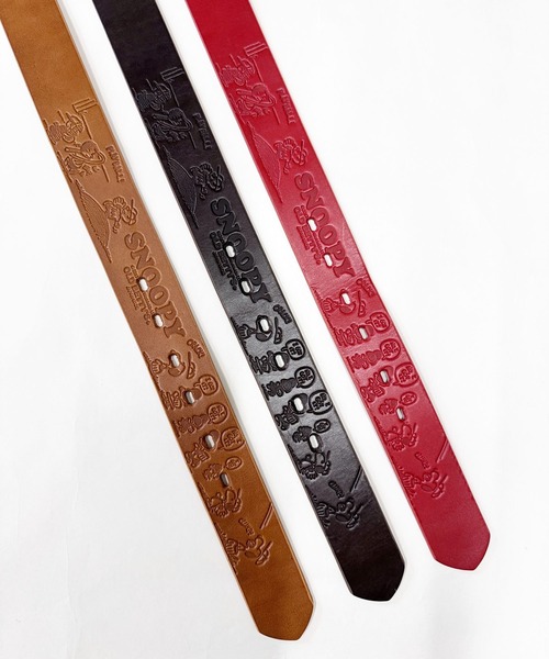 SNOOPY×OLD BETTY'S（スヌーピーカケルオールドベティーズ）の「【日本製】スヌーピー 【SNOOPY】 Embossed Leather Belt（ベルト・レディース・ブラウン系その他2/イエロー系2/イエロー系4/レッド系その他2/ブラウン系その他4/イエロー系1/ブラウン系その他3・FREE）」の16枚目の写真